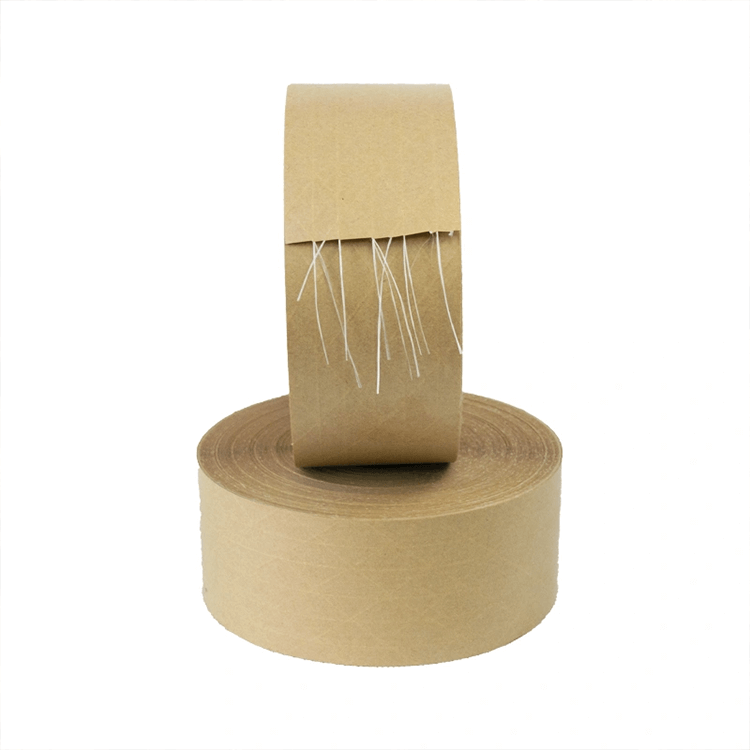 Eco-Friendly Biodegradable Water Activated Paper Tape Reinforced Strength Durability Wood Pulp