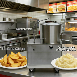 Máquina Peladora de Patatas Automática de Acero Inoxidable 450, Peladora de Patatas Confiable, Máquina Lavadora y Peladora de Patatas - Product Image 1