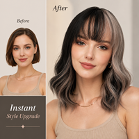 Perruque synthétique Bob à ondulations régulières en fibre haute température, bouclée, avec ligne de cheveux naturelle, sans colle, réglable, en filet rose, vente en gros
