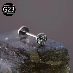 Piercings Lèvre Labret en Titane ASTM F136 G23 à Filetage Interne, Bijoux de Piercing Hélix Tragus à Dos Plat - Product Image 5
