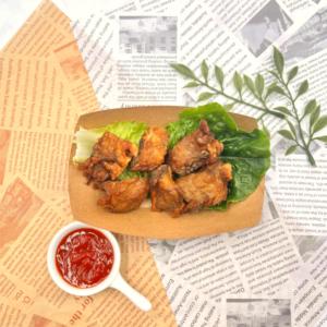 Khay salad giấy thực phẩm chiên container giấy thuyền hộp thực phẩm cấp sinh thái thân thiện hộp bữa ăn tùy chỉnh in ấn để đi - Product Image 1