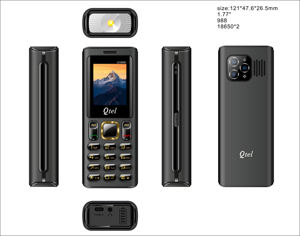 Téléphone portable QTEL Q10000 avec écran de 1,77 pouce, grande lampe torche, batterie de 5000 mAh, trois cartes SIM / Jeux / FM / MP3 / MP4 - Product Image 2