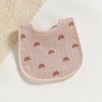 Vente en gros de bavoirs colorés personnalisés en coton pour l'alimentation des bébés en forme de U bavoirs lavables pour nouveau-nés bavoirs en coton pour enfants