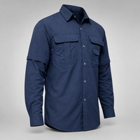 Kemeja Kasual Pria Lengan Panjang 100% Katun dengan Saku - Warna Solid, Bahan Dobby Bernapas, Kancing Depan, Gaya Pakaian Kerja untuk Layanan OEM