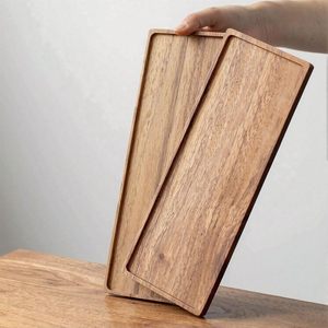 Grand <span class=keywords><strong>plateau</strong></span> <span class=keywords><strong>de</strong></span> service rectangulaire en bois poli <span class=keywords><strong>de</strong></span> qualité commerciale pour fromage, charcuterie, gâteau, sandwich, collation, légumes et apéritifs - Product Image 3