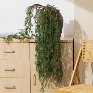 Plantes artificielles suspendues Meng Jie, vert clair, vert foncé, en PVC souple, à fixer au mur, bouquet décoratif, lot unique - Product Image 1
