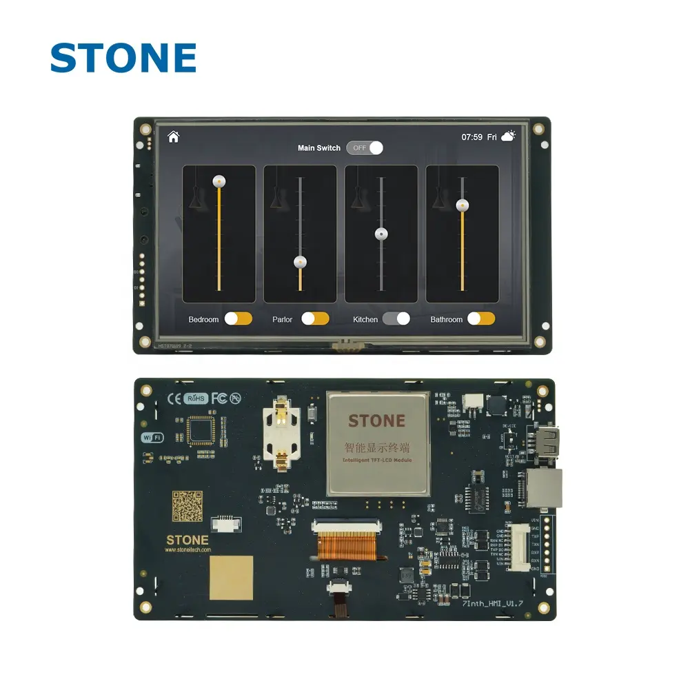 STONE TECH Layar 800X480 Tft Lcd 7 Inci untuk Ardiuno