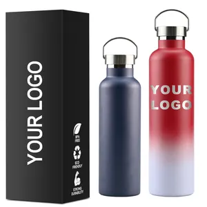 Custom Logo 500Ml Sport Outdoor Stainless Steel Vacuum Flask Powder Coated Water Bottle For Sports