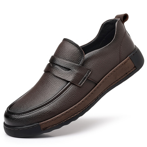 New Wholesale Top Grade Cowhide <strong>Ankle</strong> Shoes Daily Outdoor Party <strong>High</strong> Quality Black Slip-on Casual Business Work Boat <strong>Sneaker</strong> 44 - Product Image 3