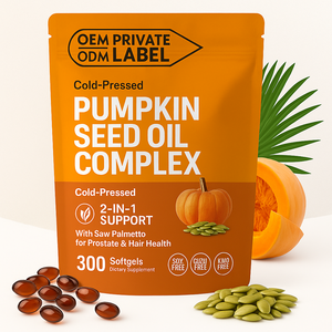 Özel etiket sıcak satış 180 sayısı kabak çekirdeği yağ Softgels testere Palmetto bitkisel takviyesi ile kabak çekirdeği yağ Softgels - Product Image 1