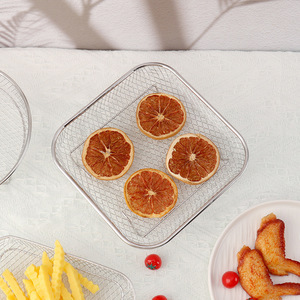Air Fryer Grill Rack 304 Stainless Steel Square Foldable Easy To Clean Multi Layer Detachable - Product Image 1