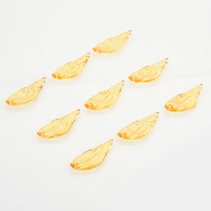 Zhubi 12x30mm colorato foglia di ibisco ciondolo perle di vetro gradiente colore sottile foglia <span class=keywords><strong>perline</strong></span> di cristallo per fai da te fare regali - Product Image 5