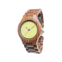 Jam Tangan Kayu Pria Tiga Fitur Quartz Kasual Bisnis Tahan Air Bercahaya Kualitas Tinggi Casing Kayu Alami Grosir