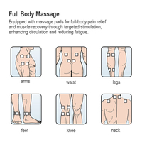 Appareil de massage électrique rechargeable 5 en 1 à impulsions, double canal EMS TEMS pour le soulagement naturel de la douleur