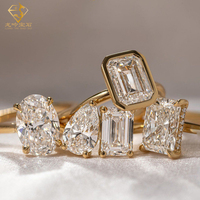 Bague de fiançailles et de mariage en or massif 10K/14K/18K avec diamant solitaire, 4 griffes, coupe ovale 1 carat, certificat IGI, bijoux fins pour femme