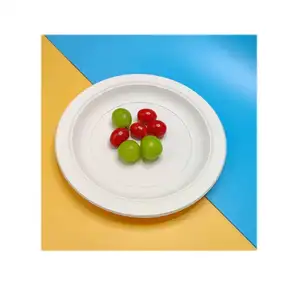 Экологичная одноразовая тарелка, серые 9-дюймовые тарелки, винтажные одноразовые пластиковые тарелки для свадебной вечеринки, посуда