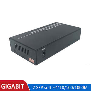 Conmutador de Red Gigabit Factory 2026, 2 Fibra, 4 RJ45, Convertidor de Medios Ópticos de Fibra, Transceptor de Fibra Óptica BIDI 20KM, Conmutador PoE - Product Image 4