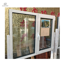 Fenêtre design moderne PVC verre trempé cadre en plastique pour chambre à coucher salon fenêtre Upvc fenêtre en verre fenêtre battante