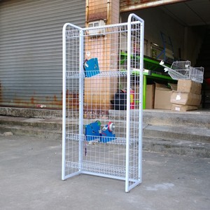 Display <b>Rack</b> Metal Wire Mesh Vertical Freestanding Powder Coated Light <b>Weight</b> Product Display Industrial Style - Product Image 2