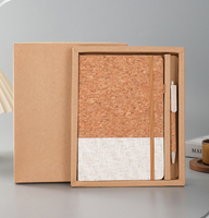 Coffret Cadeau d'Affaires Personnalisé : Carnet et Stylo Promotionnels, Carnet A5 en Liège et PU avec Sangle Élastique pour l'Export
