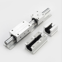 Rail de guidage linéaire rond en aluminium pour routeur CNC, axe de 16 mm, SBR16, SBR16-1000 mm, avec bloc coulissant à roulement SBR16UU
