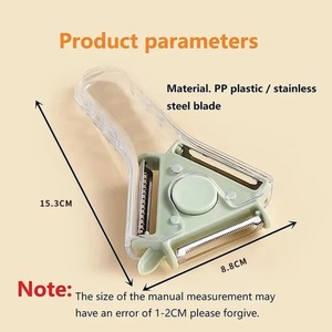 3 in 1 Kitchen Rotating Fruit and <b>Vegetable</b> Paring Knife <b>Vegetable</b> <b>Cutter</b> Peeler Grater Peeling Knife - Product Image 4