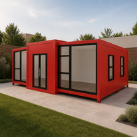 Maison conteneur modulaire préfabriquée ignifuge à panneaux sandwich extensibles 3 chambres pour salle de classe scolaire