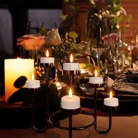 Décoration de Noël, télécommande, minuterie, magnétique / CC / Type-C, station de charge, bougies sans flamme rechargeables, ensemble de lumières de table à thé