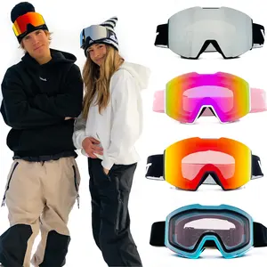 Hoge Kwaliteit Anti-Mist Spiegel Lens Anti-uv Sneeuwbril Custom Groothandel Winter Snowboard Sport Brillen Ski Bril Voor Mannen Vrouwen