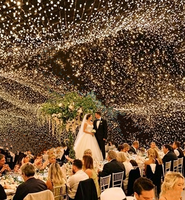 Toile étoilée LED couleur intégrale (BW/B/W/RGB/RGBW) ou blanc chaud, rideau LED DMX pour scène de mariage et église