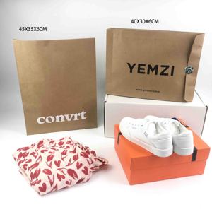 Bolsas de Regalo de Papel Kraft de Varios Tamaños (35x6x45cm), Bolsas de Envío de Papel con Impresión de Logotipo Personalizado, Bolsa Express para Empaque de Ropa y Calzado - Product Image 1