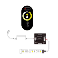 ESann Température de couleur CCT Télécommande réglable Contrôleur de gradateur de LED à batterie pour double bande lumineuse à LED blanche