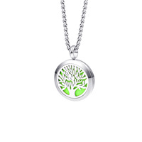 Pendentif diffuseur d'huiles essentielles en acier inoxydable de 2,2 cm, personnalisé en usine, boîte creuse pour parfum
