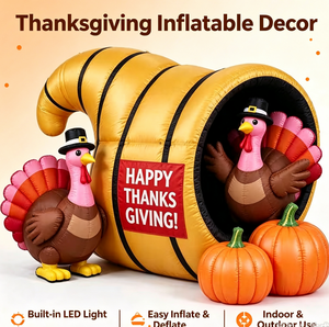 Nuevo Diseño de Cornucopia, Cuerno de Pavo, Calabaza, Inflables de Acción de Gracias, Decoraciones de Pavo para Exteriores con Luces LED Integradas - Product Image 5