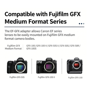 Kampo EF-GFX II เมาท์อะแดปเตอร์ EF/EF-S เพื่อ GFX เมาท์สำหรับ Canon ef/EF-S เลนส์ไปยัง Fujifilm GFX-Mount camx 50S <span class=keywords><strong>GFX100</strong></span> - Product Image 5