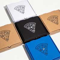 Boîte à pizza écologique personnalisée, vente chaude, boîte à emporter pour restauration rapide, logo personnalisé, design gratuit, boîte à pizza en papier