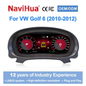 Navihua <b>Car</b> Digital Instrument Cluster 12.3" LCD Dashboard <b>for</b> Volkswagen Golf 6 2010-2012 Auto <b>Speedometer</b> Linux System - Product Image 1