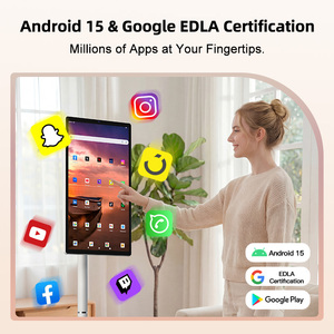 21.5 Inch Smart Portable <b>TV</b> on Wheels 4+64gb White <b>Tv</b> Lcd Screen Display <b>Android</b> Touch 21.5" Full HD Display-1080P Resolutio - Product Image 4