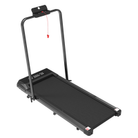 Tapis roulant électrique pliable First Fitness P107 pour usage domestique, moteur 550W, inclinaison à 3 niveaux, machine de course compacte, poignée portable, LED