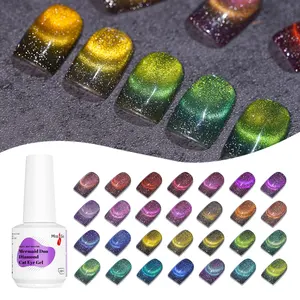 Missgel 2024 Custom UV Gel Mermaid Diamond Glitter Cat Eye Gel Supplies Nails Gel Polish