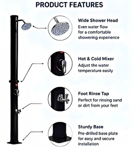 Colonne de <span class=keywords><strong>douche</strong></span> <span class=keywords><strong>solaire</strong></span> 18L la plus vendue avec fonction de lavage des pieds pour jardin extérieur - Product Image 4