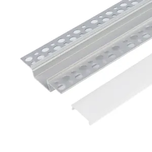 1 mét U hình dạng Spotless LED Nhôm kênh hệ thống với dày hơn màu trắng sữa Bìa