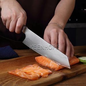 سكين كينهوب المذهل 8 بوصة كيريتسوكي اليابانية الدمشقية 7 طبقات الولايات المتحدة الأمريكية 440C Clad مع نمط حرق استخدام المطبخ - Product Image 6