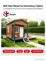Cabane modulaire préfabriquée à toit en pente, conteneur à grain de bois, maisonnette portable, construction personnalisée, villa de villégiature, camping