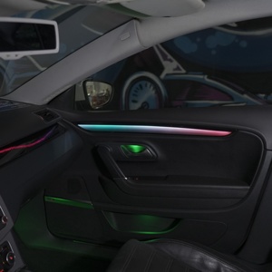 Lumière d'ambiance pour voiture RHD, lampe LED 12 couleurs pour l'espace des pieds avec contrôle de zone indépendant pour le côté conducteur et passager - Product Image 1