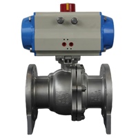 Vanne à boisseau sphérique industrielle en acier inoxydable, haute température, haute pression, vanne à commande pneumatique pour eau, gaz, vanne pneumatique