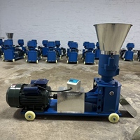 Machine à granulés d'aliments pour animaux commerciale KR-150, compatible avec plusieurs matières premières (maïs, paille, son), pour une production d'aliments à haute teneur en granulés