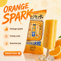 Glace à la crème classique au goût naturel d'orange, emballée individuellement pour la distribution en gros