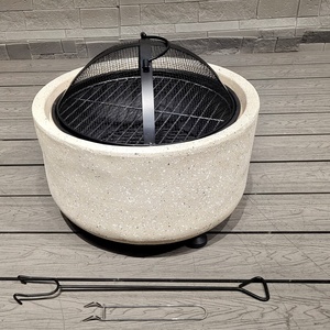 Foyer extérieur QUANGUI avec écran anti-étincelles, couverture de foyer pour brûler du charbon de bois et du bois, ornement de jardin - Product Image 4
