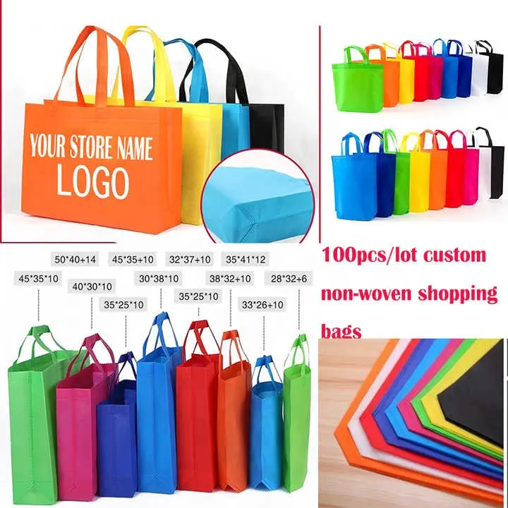 Многоразовая полипропиленовая упаковка, ламинированная Экологически чистая Нетканая сумка для покупок, сумка для покупок, полипропиленовая тканая сумка с индивидуальным логотипом